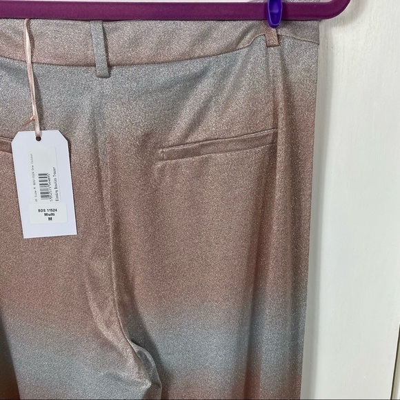 TRAFFIC PEOPLE BLEEDING BEAUTIES PANT wide leg. Gold silver metallic - Picture 10 of 12